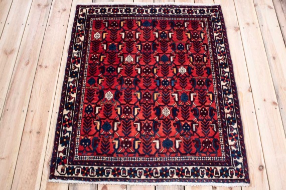 10922 Persian Afshar Rug 93x113cm (3.0 x 3.8ft)