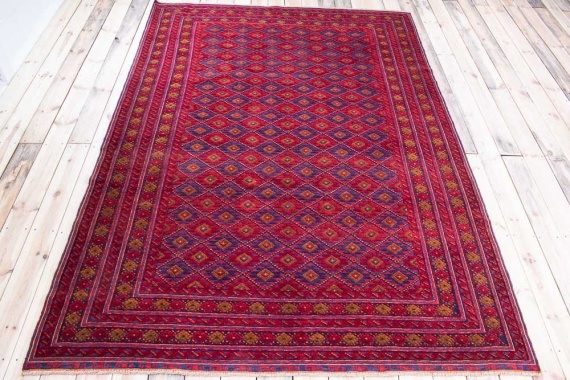 11354 Fine Quality Afghan Moshwani Rug 200x281cm (6.6 x 9.2ft)