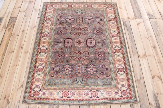 11515 Fine Afghan Kazak Rug 150x208cm (4.11 x 6.9ft)