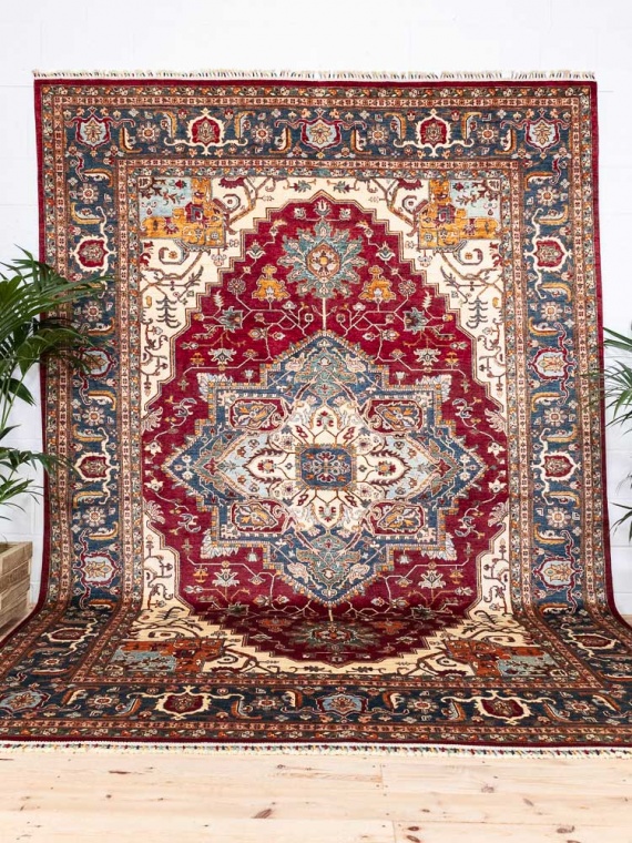 12516 Large Fine Decorative Sultan Heriz Design Pile Carpet 272x370cm (8.11 x 12.1ft)