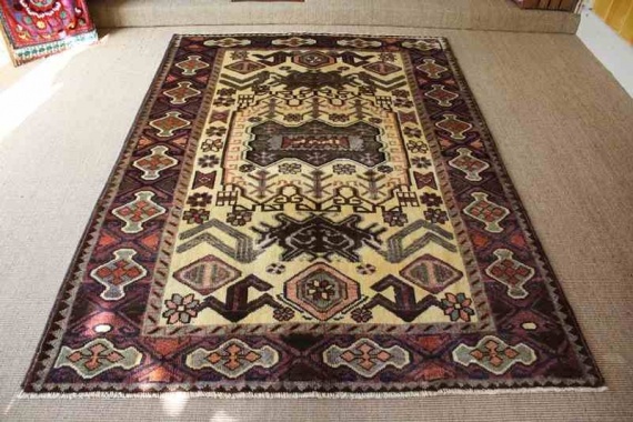6061 Persian Luri Bakhtiari Oriental Rug 149x208cm (4.10 x 6.10ft)