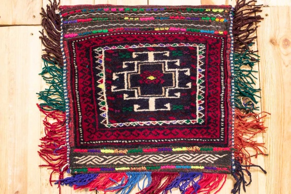 CC1461 Tribal Afghan Baluch Carpet Cushion Cover 40x40cm (1.3 x 1.3ft)