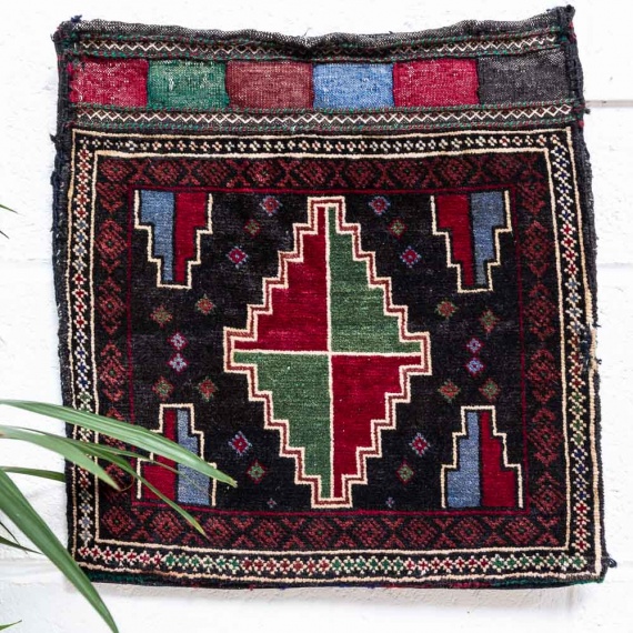 CC1469 Tribal Afghan Baluch Carpet Cushion Cover 40x41cm (1.3 x 1.4ft)