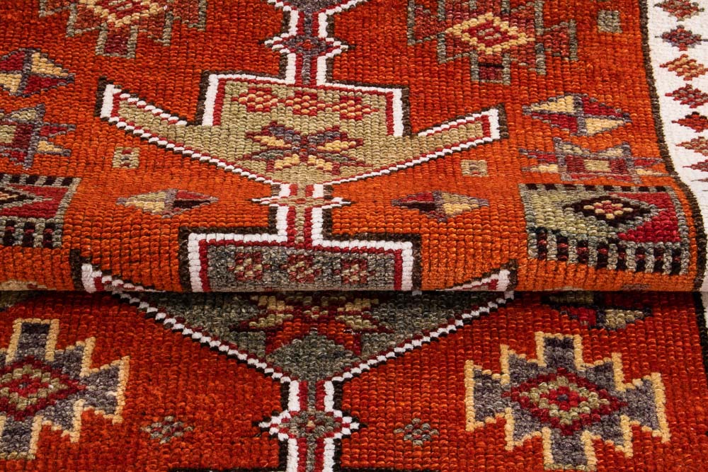 10710 Vintage Kurdish Herki Carpet Runner Rug 94x327cm (3.1 x 10.8ft)