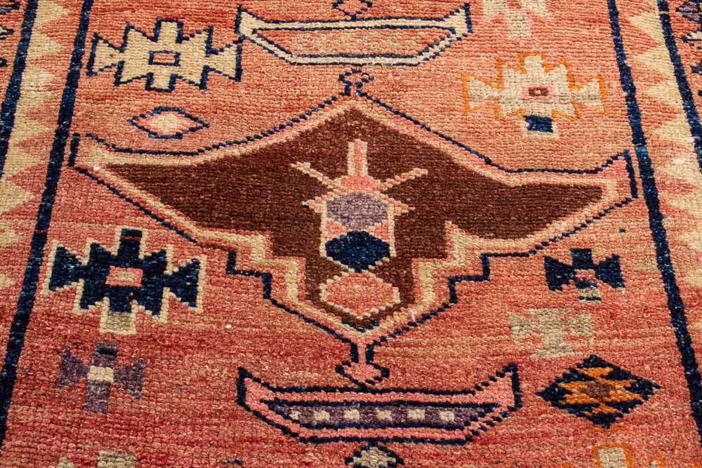 10718 Vintage Kurdish Herki Carpet Runner Rug 93x305cm (3.0 x 10ft)