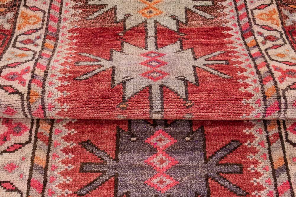 10722 Vintage Kurdish Herki Carpet Runner Rug 88x329cm (2.10 x 10.9ft)