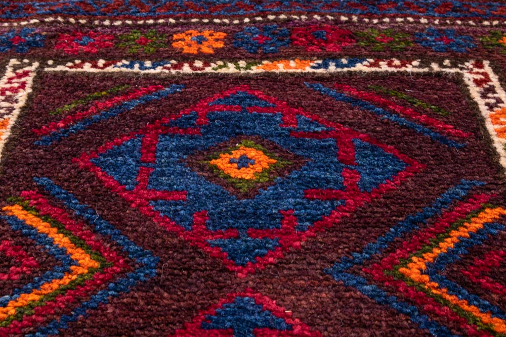 10962 Tribal Afghan Baluch Vintage Rug 70x100cm (2.3 x 3.3ft)