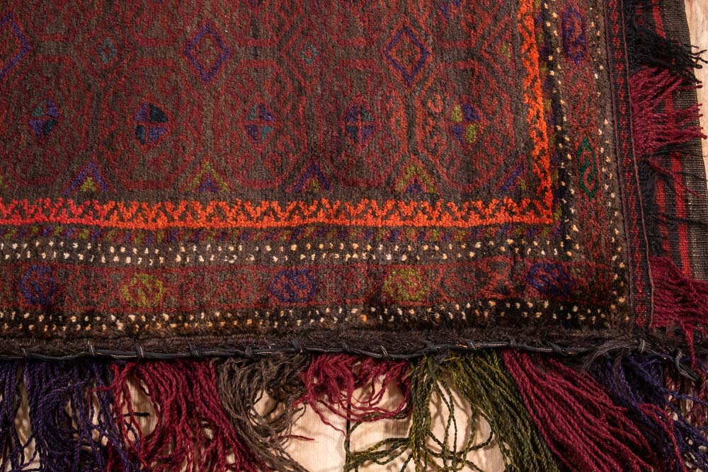 11131 Vintage Afghan Baluch Carpet Floor Cushion 65x116cm (2.1 x 3.10ft)