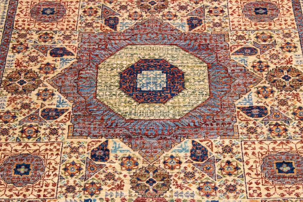 11289 Fine Afghan Mamluk Rug 149x186cm (4.10 x 6.1ft)