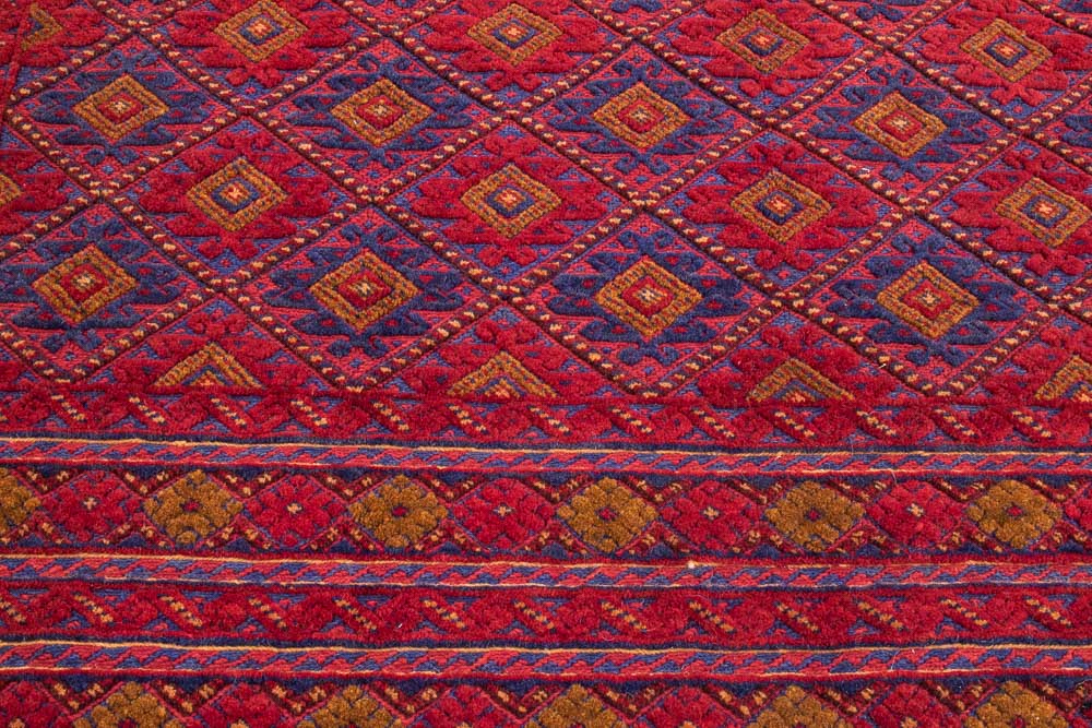 11354 Fine Quality Afghan Moshwani Rug 200x281cm (6.6 x 9.2ft)