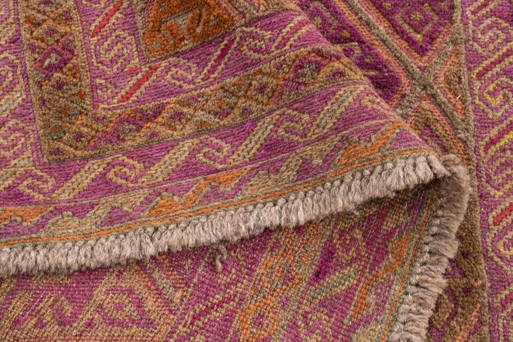 11546 Afghan Moshwani Mixed Weave Rug 119x130cm (3.11 x 4.3ft)