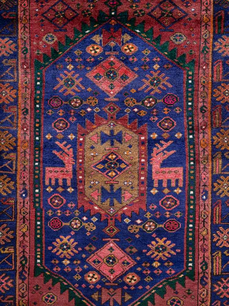 11907 Persian Hamadan Rug 131x218cm (4.3 x 7.1ft)