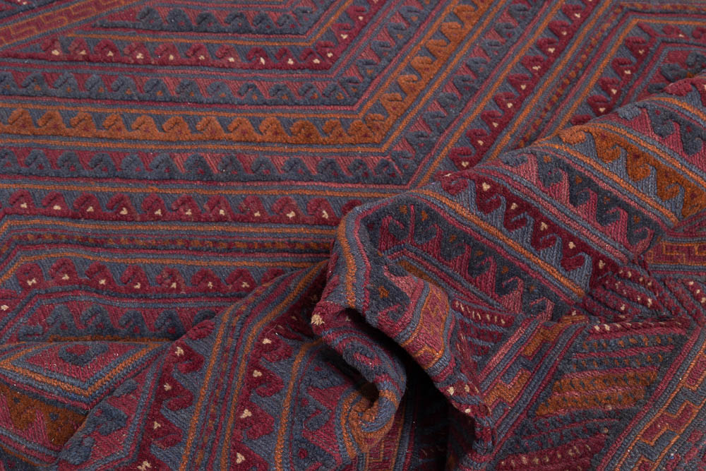 12013 Afghan Mixed Weave Moshwani Carpet 207x275cm (6.9 x 9.0ft)