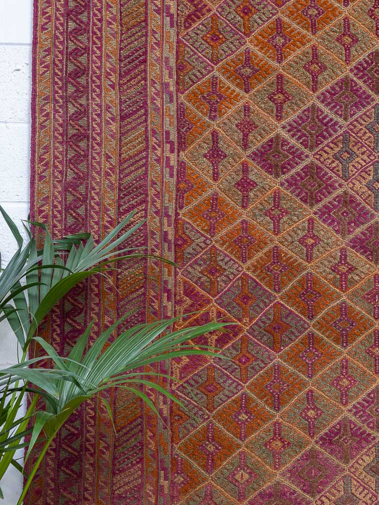 12014 Afghan Mixed Weave Moshwani Carpet 208x276cm (6.9 x 9.0ft)