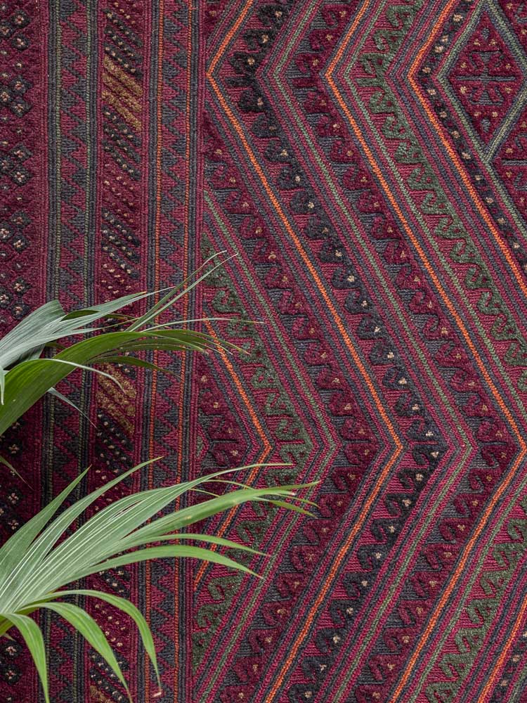 12015 Afghan Mixed Weave Moshwani Carpet 210x285cm (6.10 x 9.4ft)