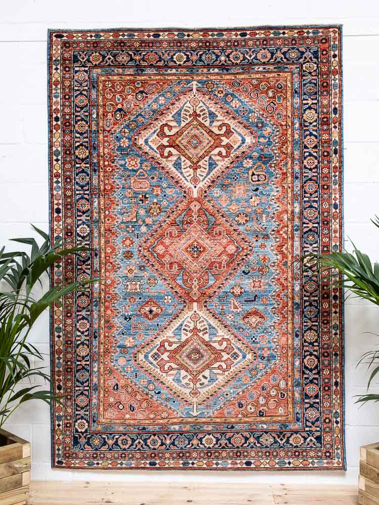 12016 Afghan Ariana Persian Design Carpet 166x248cm (5.5 x 8.1ft)