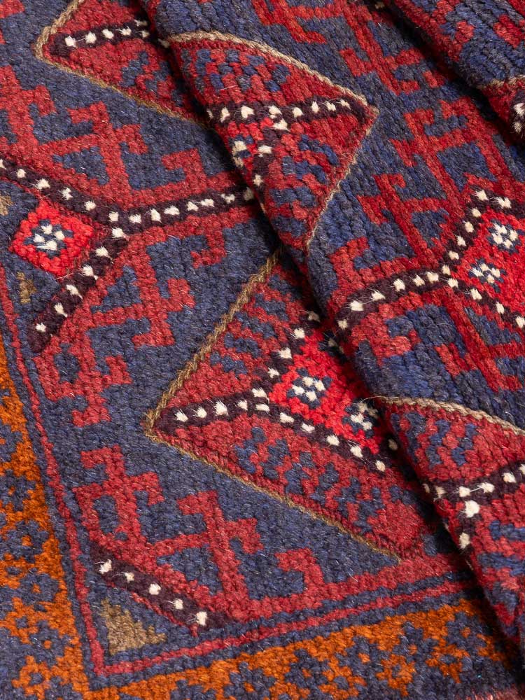 12177 Afghan Moshwani Mixed Weave Runner Rug 66x273cm (2.2 x 8.11ft)