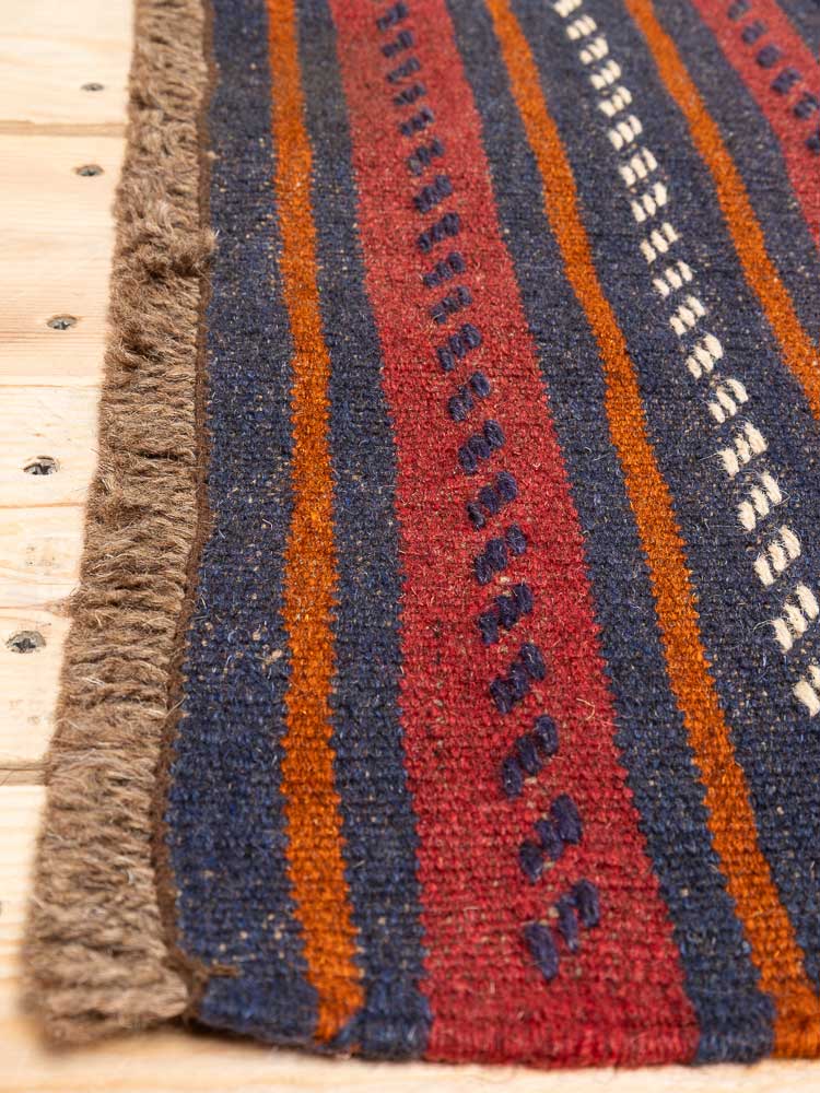 12177 Afghan Moshwani Mixed Weave Runner Rug 66x273cm (2.2 x 8.11ft)