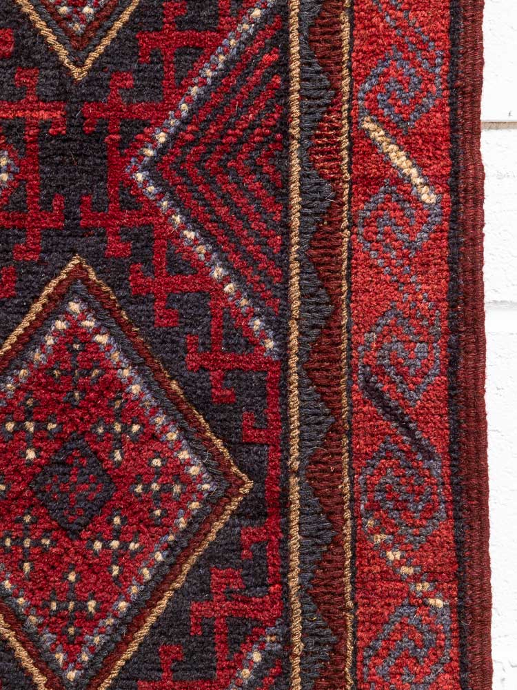 12178 Afghan Moshwani Mixed Weave Runner Rug 55x243cm (1.9 x 7.11ft)