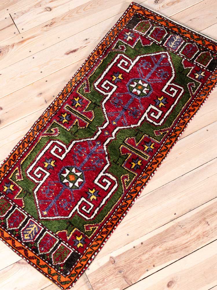 12363 Turkish Cal Vintage Carpet Floor Cushion 52x118cm (1.8 x 3.10ft)