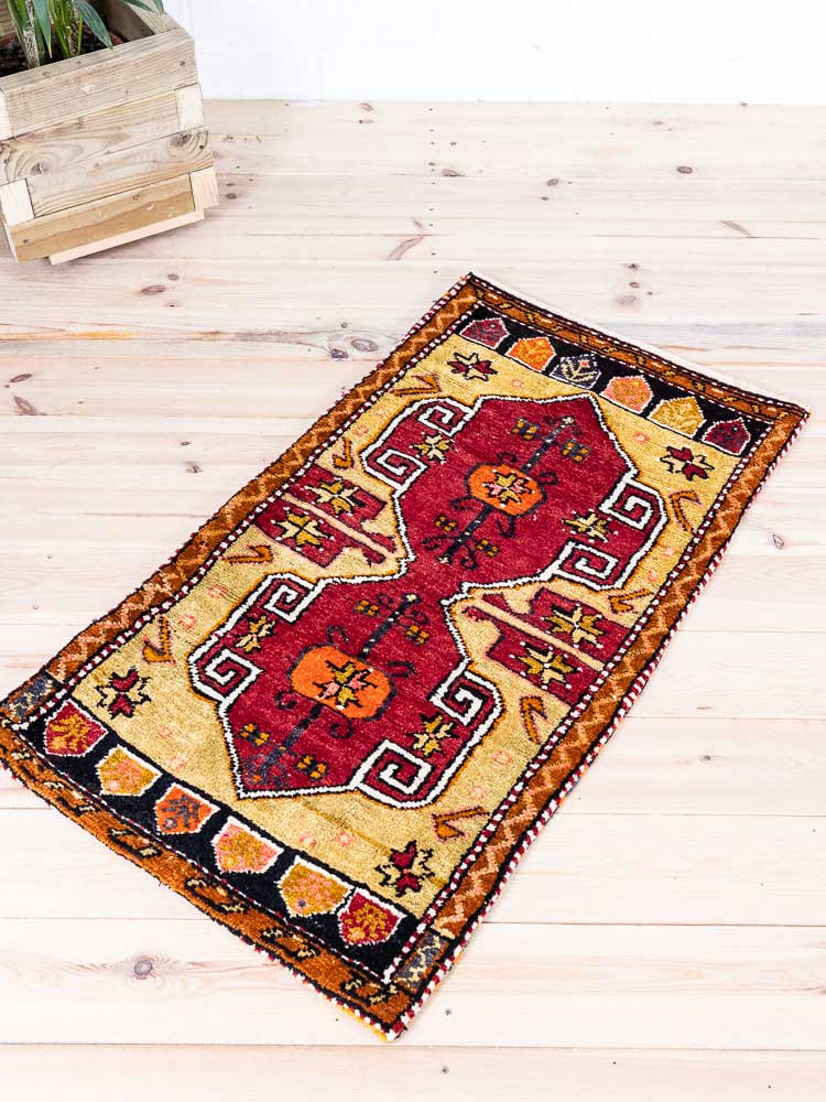 12365 Turkish Cal Vintage Carpet Floor Cushion 60x110cm (1.11 x 3.7ft)