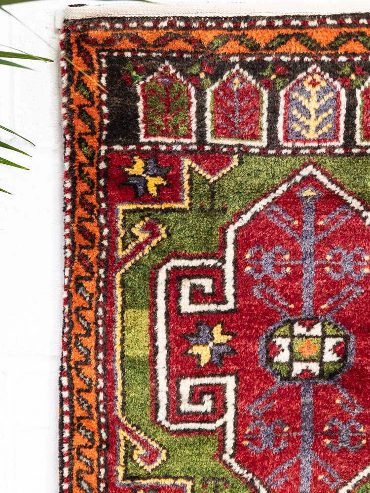 12366 Turkish Cal Vintage Carpet Floor Cushion 51x111cm (1.8 x 3.7ft)