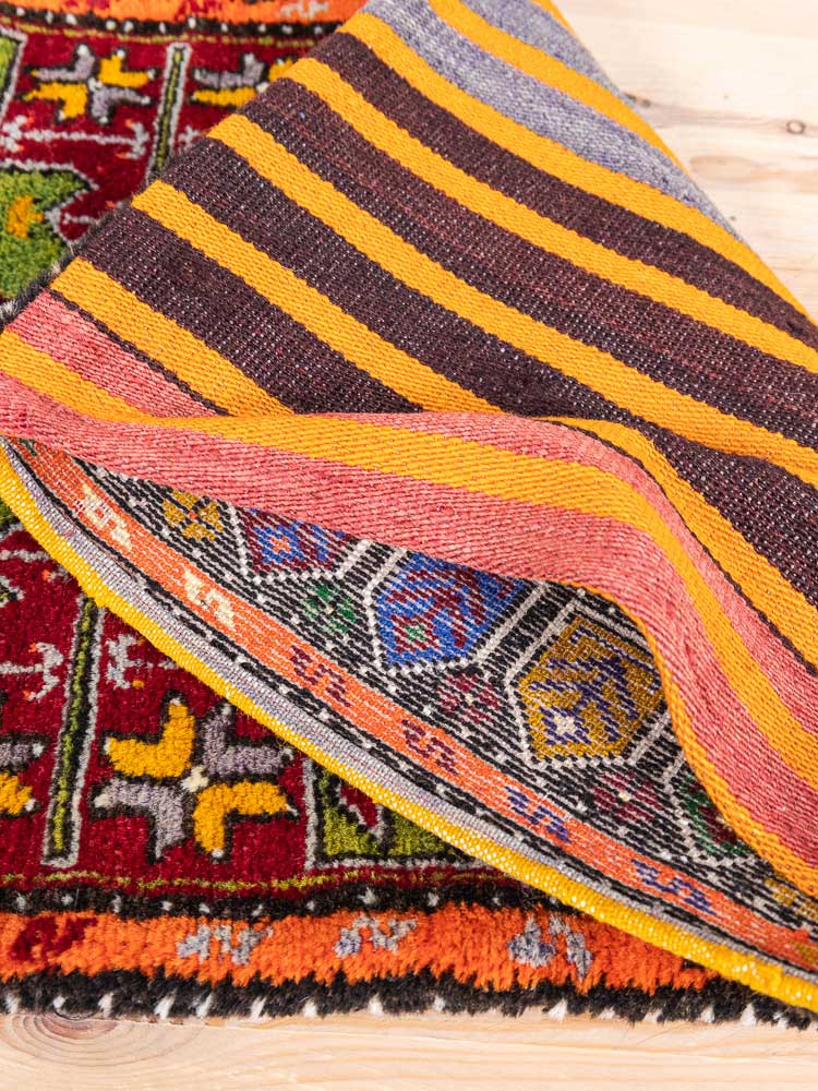12367 Turkish Cal Vintage Carpet Floor Cushion 50x109cm (1.7 x 3.7ft)