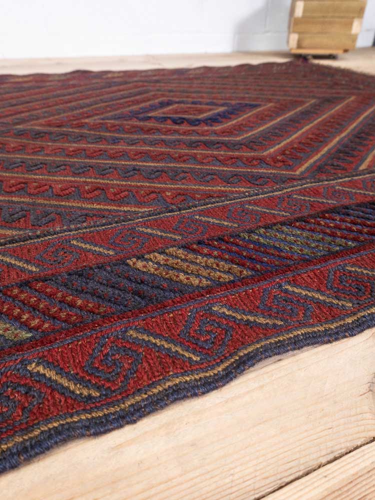 12429 Afghan Mixed Weave Moshwani Rug 157x192cm (5.1 x 6.3ft)