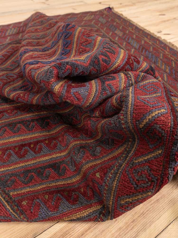 12429 Afghan Mixed Weave Moshwani Rug 157x192cm (5.1 x 6.3ft)