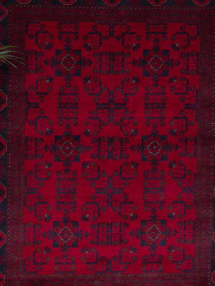 12433 Fine Afghan Khal Mohammedi Rug 159x205cm (5.2 x 6.8ft)