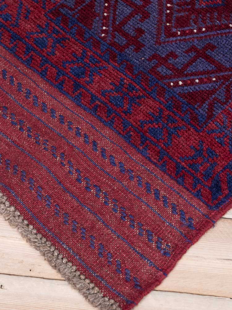 12445 Long Afghan Mixed Weave Moshwani Runner Rug 63x245cm (2.0 x 8.0ft)