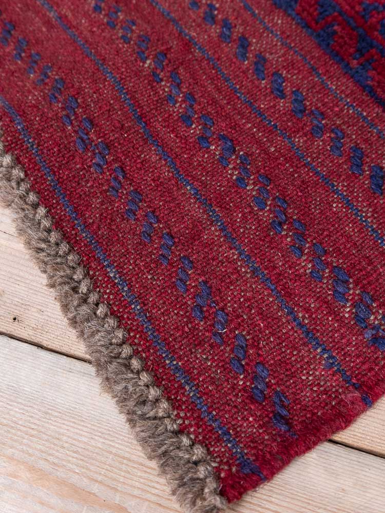 12445 Long Afghan Mixed Weave Moshwani Runner Rug 63x245cm (2.0 x 8.0ft)