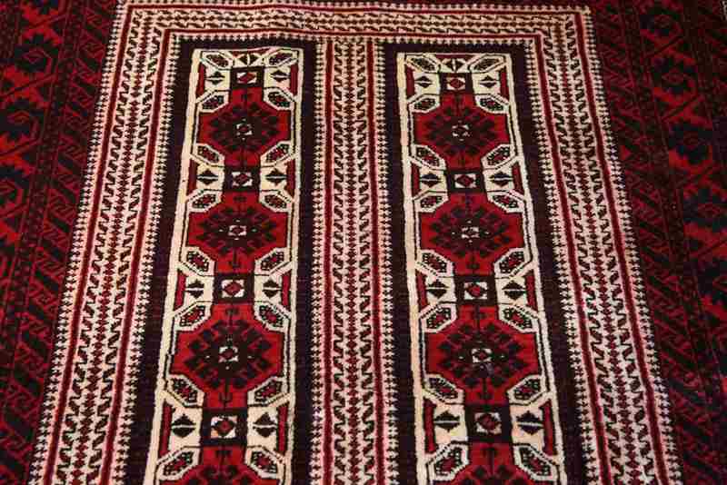 6025 Persian Mashad Baluch Oriental Rug 101x183cm (3.3 x 6ft)