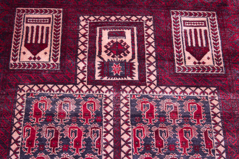 8915 Persian Mashad Baluch Oriental Rug 101x201cm (3.3 x 6.7ft)