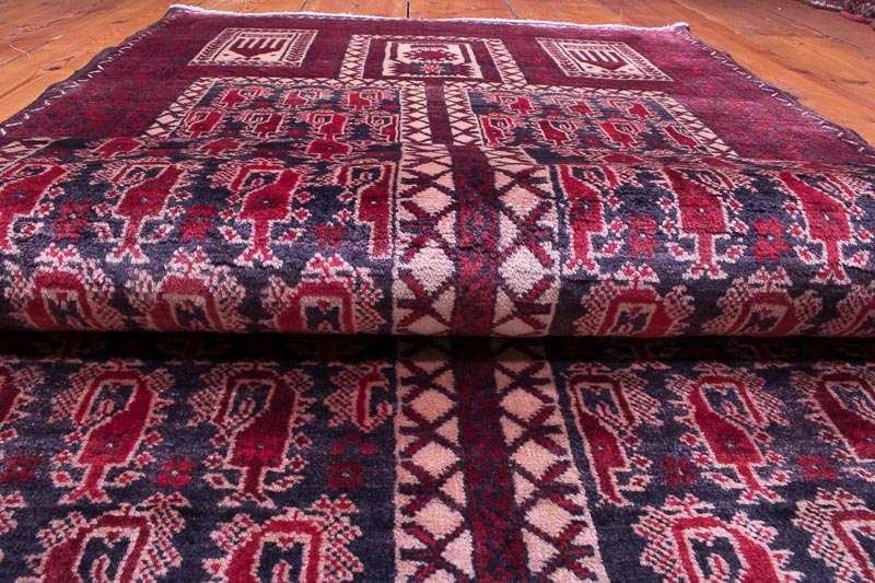 8915 Persian Mashad Baluch Oriental Rug 101x201cm (3.3 x 6.7ft)