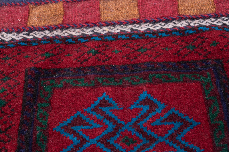 CC1329 Afghan Baluch Carpet Cushion Cover 36x37cm (1.2 x 1.2ft)