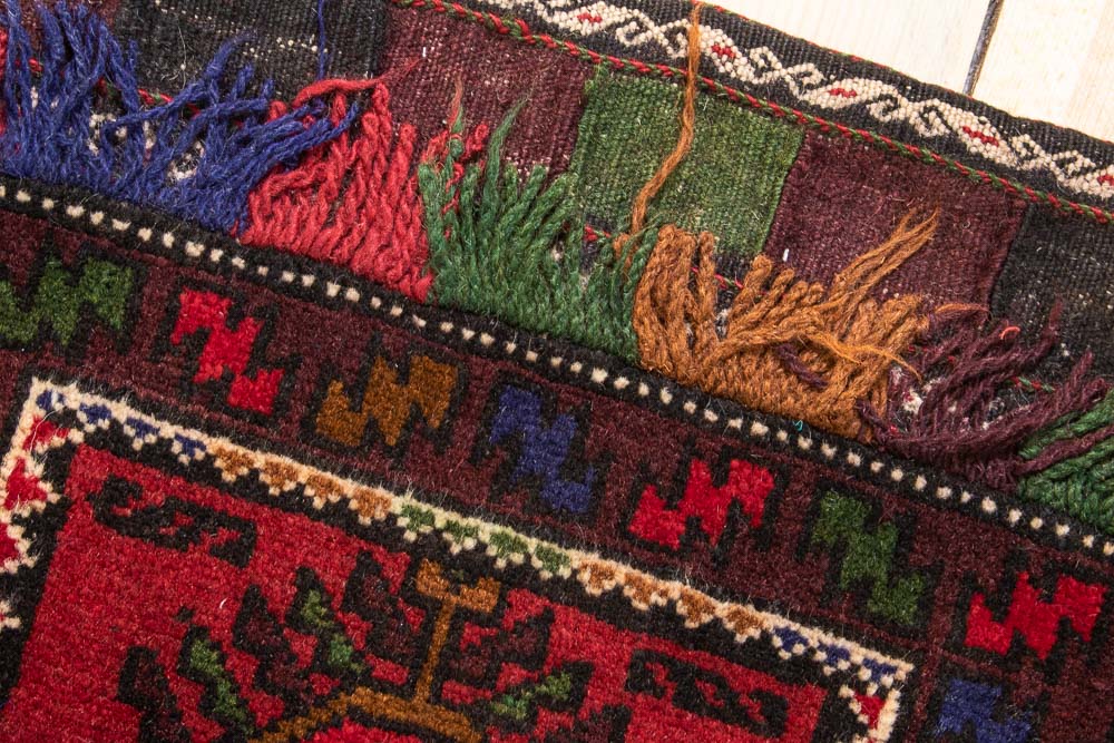 CC1425 Tribal Afghan Baluch Carpet Cushion Cover 43x44cm (1.5 x 1.5ft)