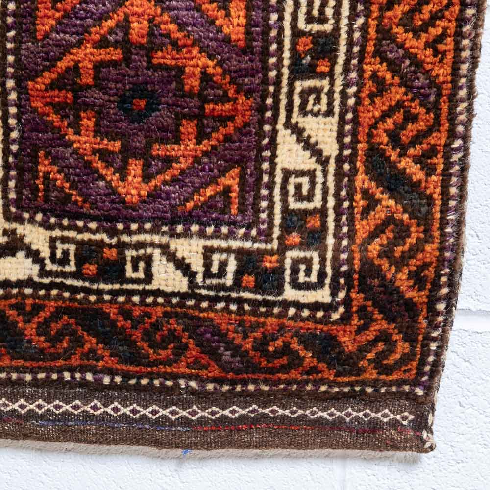 CC1524 Vintage Tribal Afghan Baluch Carpet Cushion Cover 48x50cm (1.7 x 1.7ft)