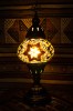 (TM12-AS) Small Amber Star Turkish Mosaic Electric Glass Table Lamp