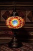 (TM14-F) Large Flame Turkish Mosaic Electric Glass Table Lamp