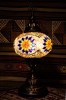(TM14-YBS) Large Yellow Blue Star Turkish Mosaic Electric Glass Table Lamp