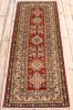 11527 Fine Red Afghan Kazak Hallway Runner Rug 77x202cm (2.6 x 6.7½ft)