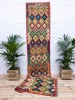 11781 Long Afghan Vegetable Dyed Kilim Runner Rug 86x487cm (2.10 x 15.11½ft)