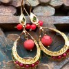 AE310 Ottoman Design Earrings 55mm x 25mm