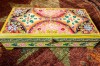 Hand Painted Indian Wooden Box Pink Lime