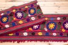 SUZ868 Vintage Uzbek Suzani Long Pelmet Embroidery 57x410cm (1.10½ x 13.5½ft)