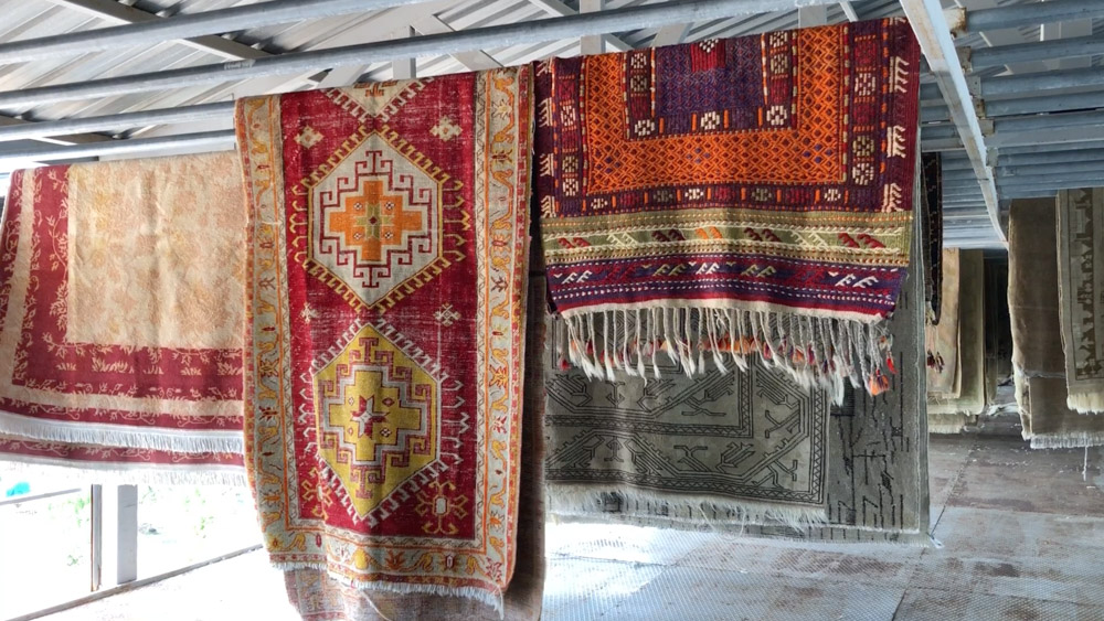 Rugs Drying After Washing