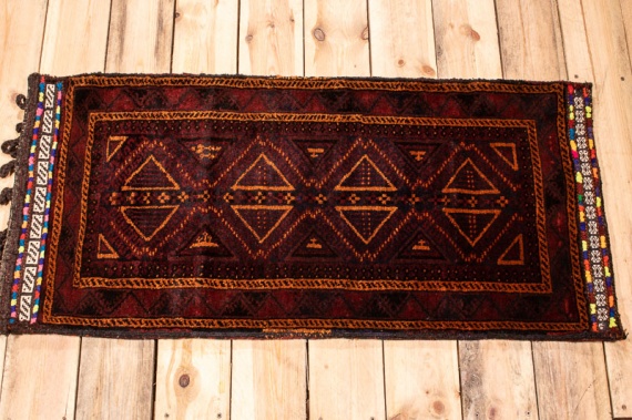 10463 Afghan Baluch Carpet Floor Cushion 51x110cm (1.8 x 3.7ft)