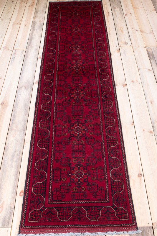 10547 Fine Afghan Runner Rug - Khal Mohammedi 66x290cm (2.2 x 9.6ft)