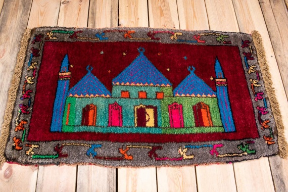 10693 Small Turkish Kars Mosque Rug 57x95cm (1.10 x 3.1ft)